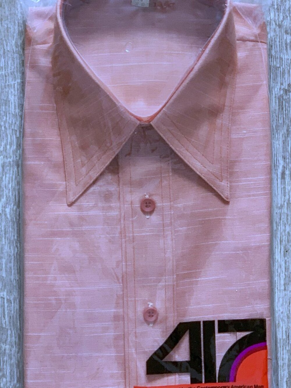 Contoured 417 EURO VAN-FIT Van Heusen Tailored Fit Shirt 16/32-33 LS NOS Vtg 70s